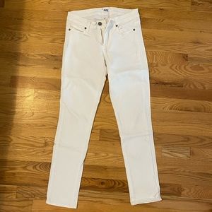 Paige white skinny jeans, size 27